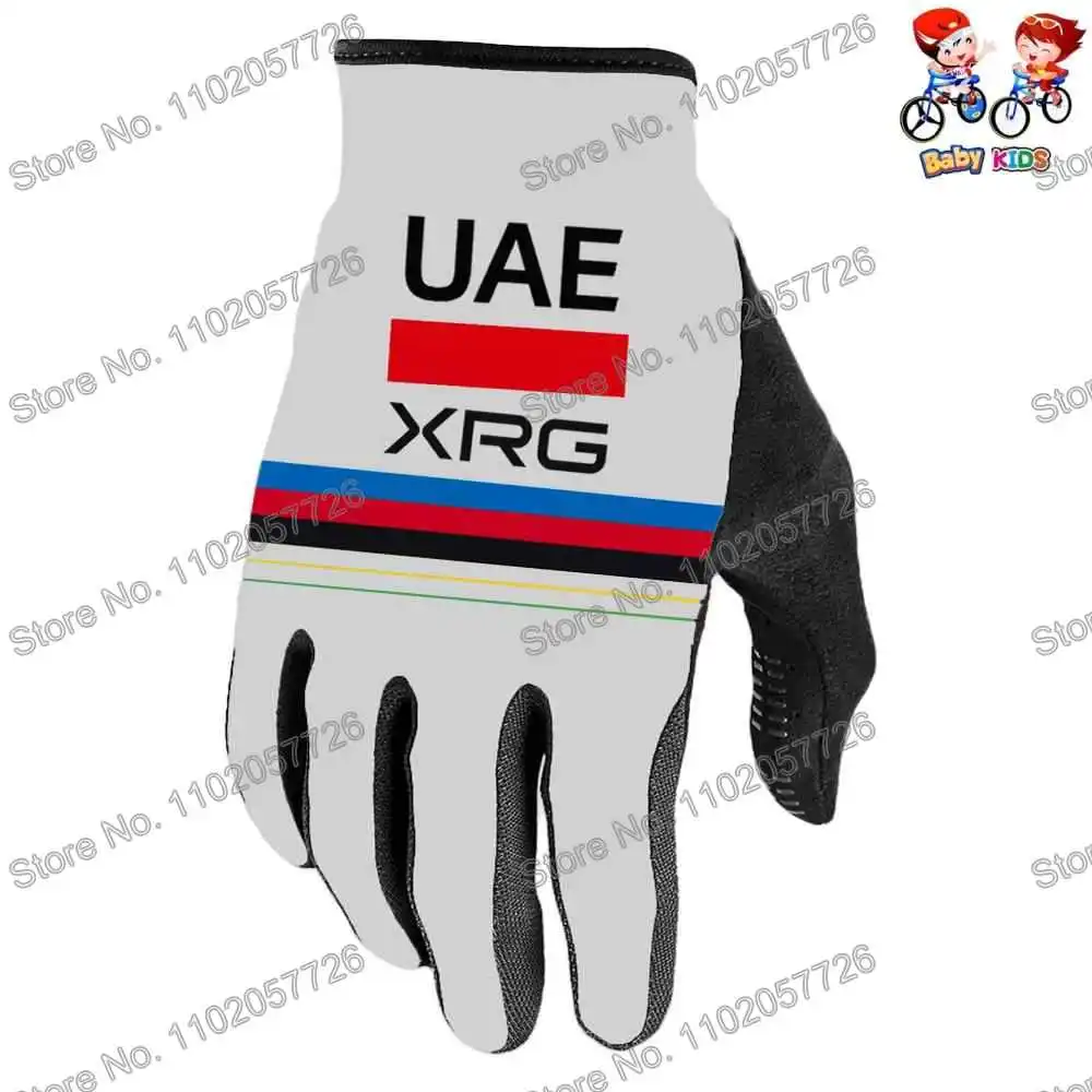 UAE Team بطل العالم الأطفال 2025 قفازات ركوب الدراجات دراجة جل قفاز كامل الأصابع شتاء أولاد قميص دراجة جبلية دراجات جبلية مجموعات رياضية #3