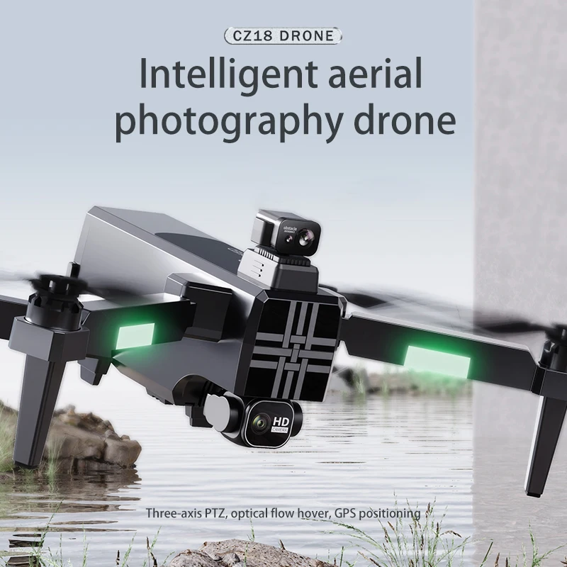 Professional 8K Drone With Camera FPV Dron Quadcopter RC Helicopter Obstacle Avoidance GPS Optical Flow Localization UAV CZ18 HD