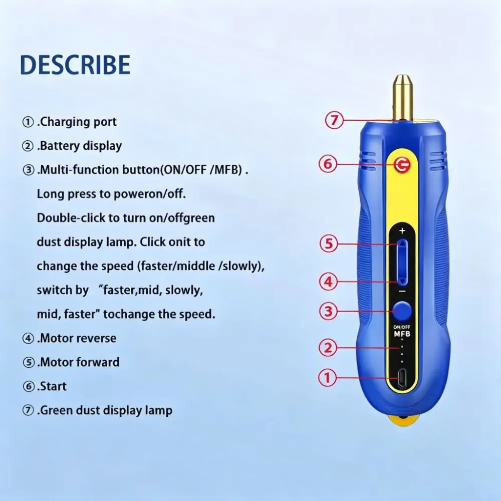 Electric Tool Electric Glue Remover LED Display Split Design Electric OCA Glue Remover Remover Tool Green Dust Display Lamp