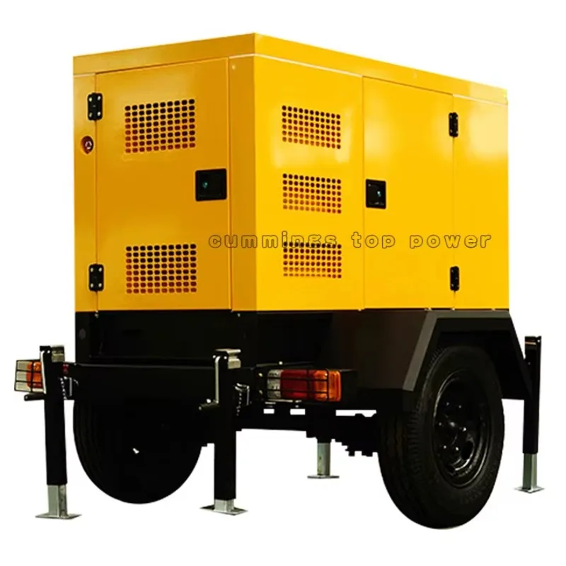 60hz Three Phase 30kw Soundproof Trailer Type Generator with Engine