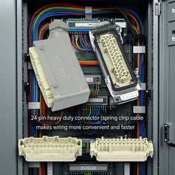 24 core new crimp heavy duty connector HDC-HE-024 Aviation Industry waterproof plug socket (more convenient and fast connection)