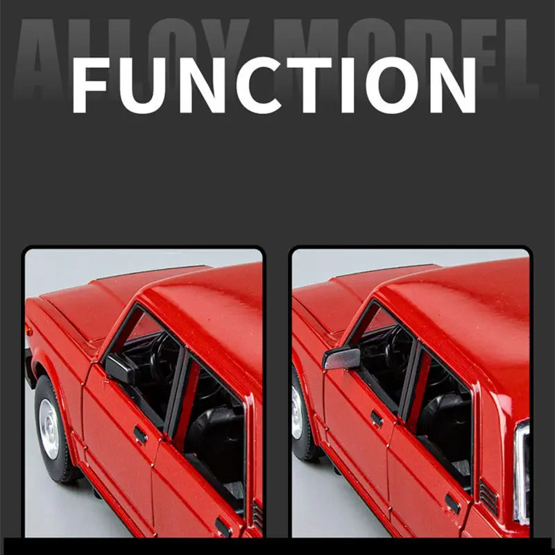 1/24 LADA 2105 SEDAN Alloy Car Model Diecast Metal Classic Vehicle Car Model Simulation Sound and Light Collection Kids Toy Gift