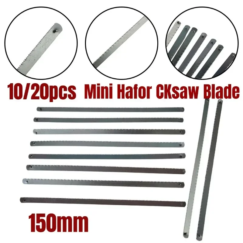 10 PCS 24T 6Inch 150mm Hacksaw Blade Mini-Reciprocating Hand Saw Blades Set For Wood & Plastics Cutters Woodworking Cutting-Tool