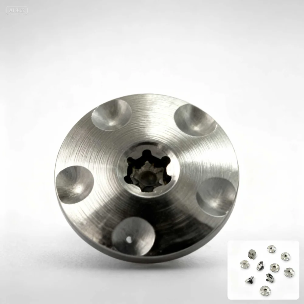 

10 PcsT8 Plum Blossom Flat Head Titanium Alloy Screw for Folding Knife Handle Spindle DIY Knife Accessories