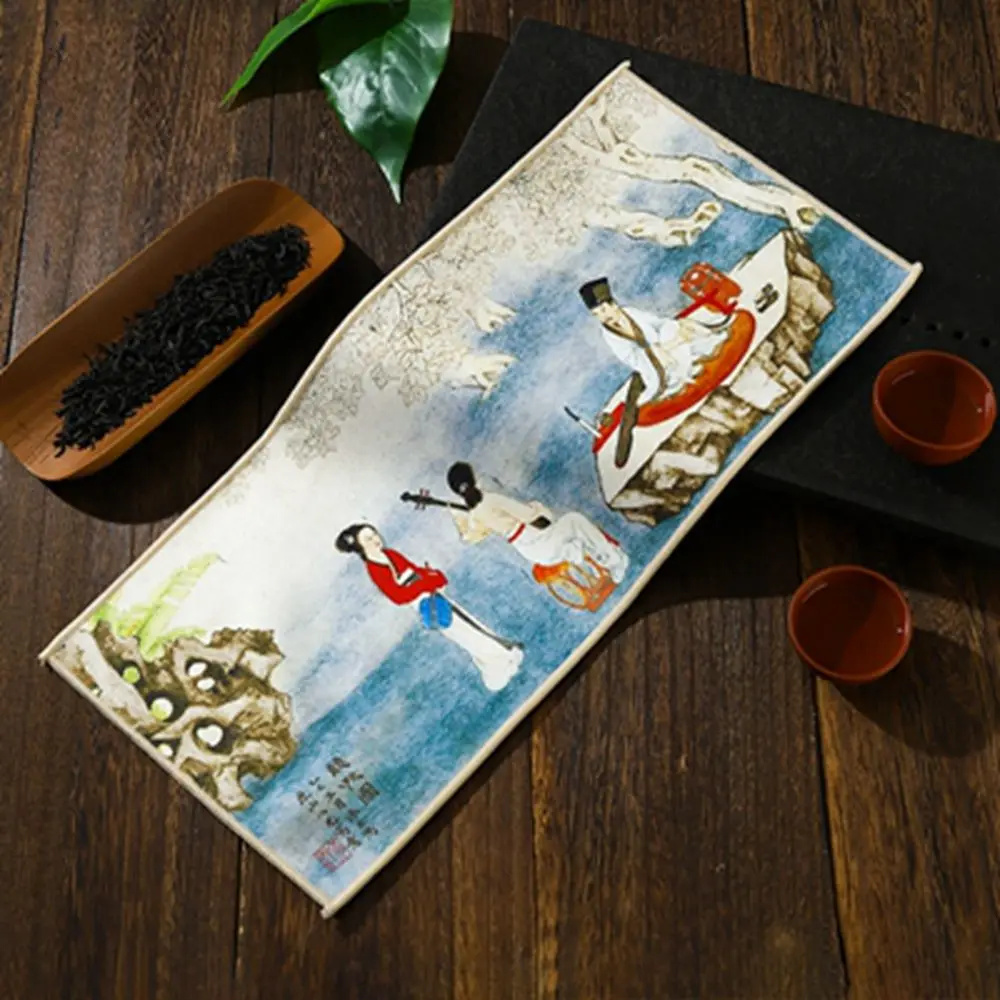 Super Absorbent Thick Table Cleaning Tea Set Accessories Professional Household Rag Table Mats Tea Towel Tea Napkin