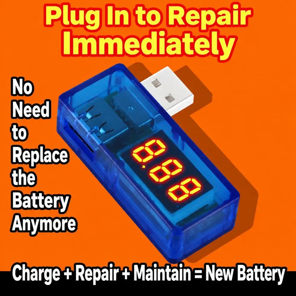 Digital USB Battery Repairer Precise Control Smart Chip For Gaming/Repair/Charging ,Voltage & Current Detection Tester Meter