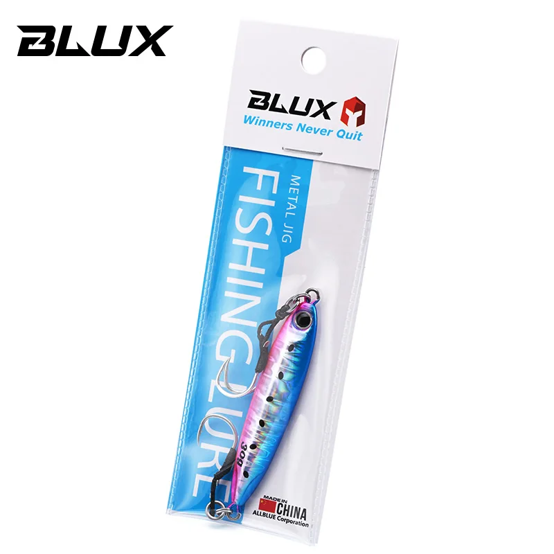 BLUX Slow Blatt Cast Slim Metal Jig Fishing Lure 15g 20g 30g Jigging Spoon for off Shore Rock Saltwater Bass Artificial Baits view 5