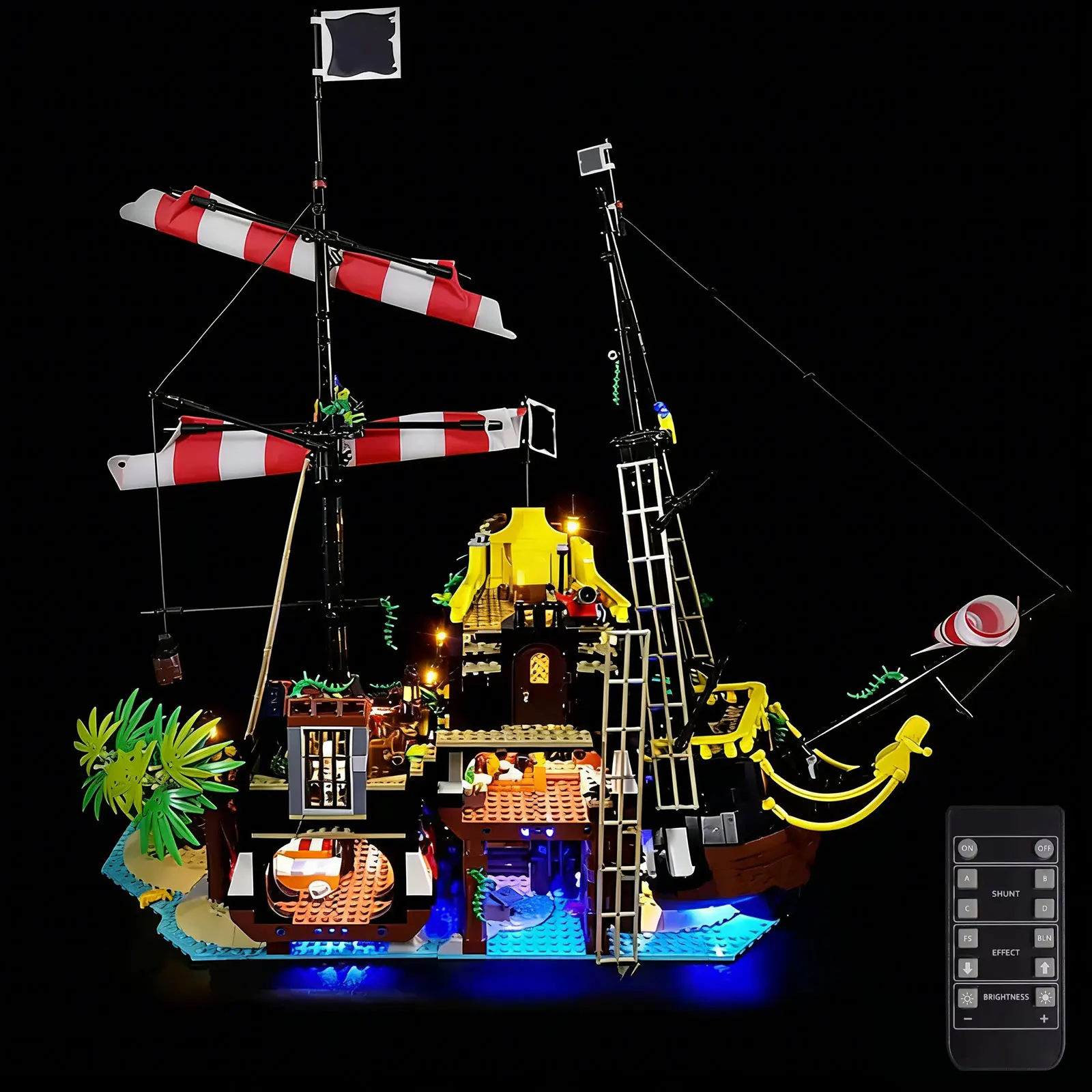 

Комплект светодиодного освещения LYBMTWF, совместимый с конструктором Lego 21322 «Пиратский корабль» (модельные блоки в комплект не входят)