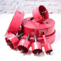 60-200mm Bi-Metal Wood Hole Saws Drill Bit HSS Steel M42 Hole Saw Wood Kit Opener for Plank Wood/Aluminum Iron Pipe
