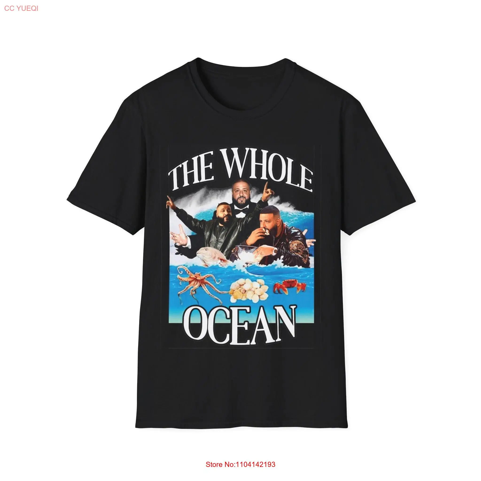 DJ Khaled The Whole Ocean Bring Yacht Out Vintage 90s Rap Hip Hop Funny Meme T Shirt  long or short sleeves