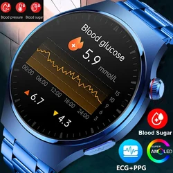 For Android IOS Health Monitor Smart Watch Men's Heart Rate ECG+PPG AMOLED 466*466 HD Screen Bluetooth Call Smart Watch 2023 New