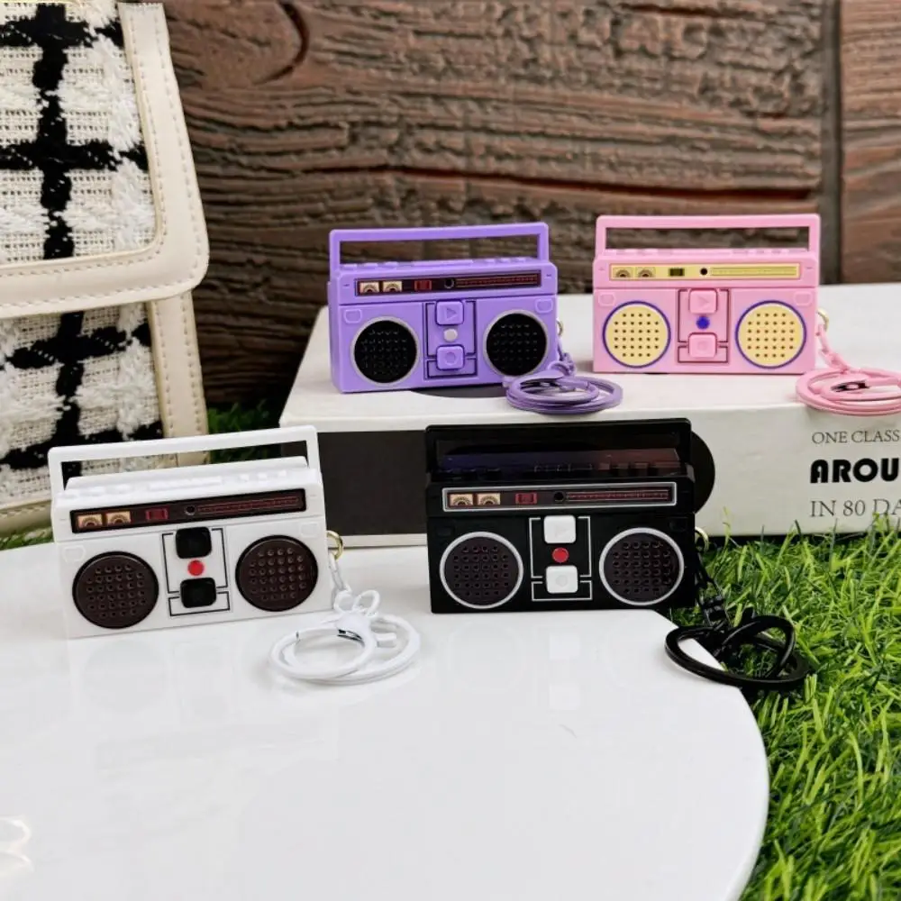 Retro Nostalgic Mini Radio Recorder Keychain Nostalgic Vintage Mini Retro Radio That Can Record Classical Funny Bag Ornaments image 6