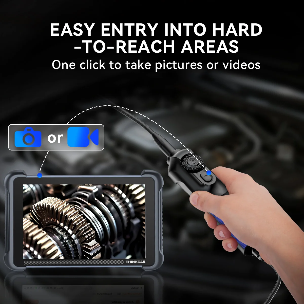 MUCAR E021 USB Endoscope Camera 6 LED Adjustable Brightness Led Light IP67 Waterproof Inspection Camera for 892BT 689BT VO8