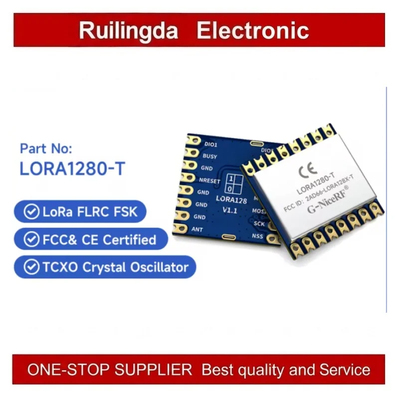 G-NiceRF  LORA1280-TCXO LoRa Module 2.4GHz SX1280 Long Distance SPI Interface for IoT FCC ID&CE-RED Certified