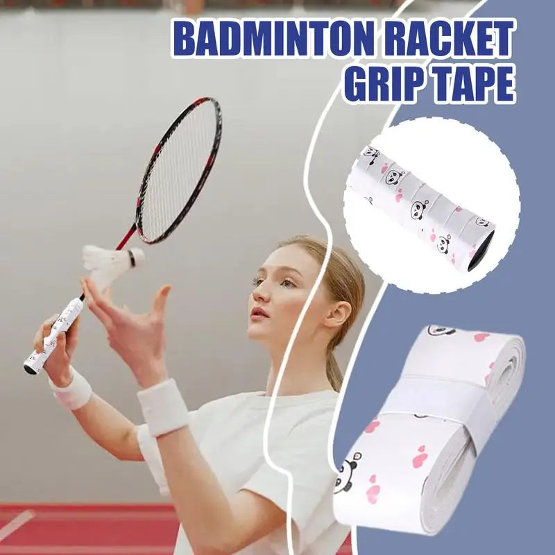 

Tennis Racket Grip Tape Cartoon Sticky Tennis Handle Wrap Non-Slip Sports Supplies For Junior Teenagers Women Men Profesionals