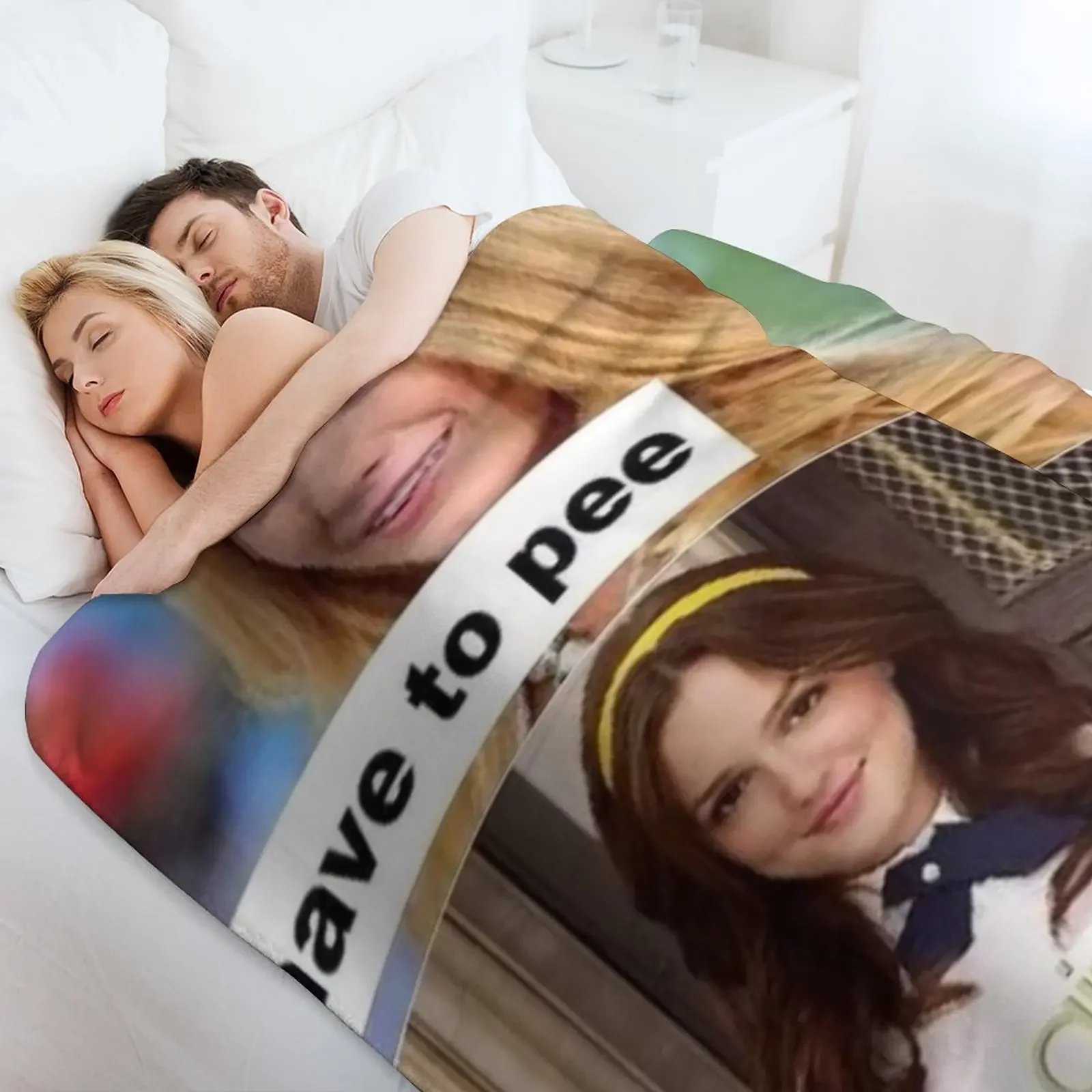 يجب أن أتبول الذهاب شخ فتاة رمي بطانية فاخرة رمي دافئ لفصل الشتاء أغطية السرير بطانية