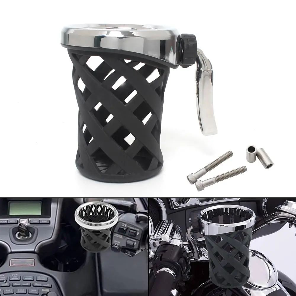 

Motorcycle Drinking Cup Holder Handlebar Adjustable Drink Cups Holder Mounted For Harley Touring Electra Glide Yamaha Kawasaki