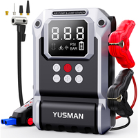 4 in 1 Jump Starter with Air Pump Peak 8000A Booster 150PSI Tire Inflator ALL Gas/10L Diesel with Smart Clamps With Flashlight