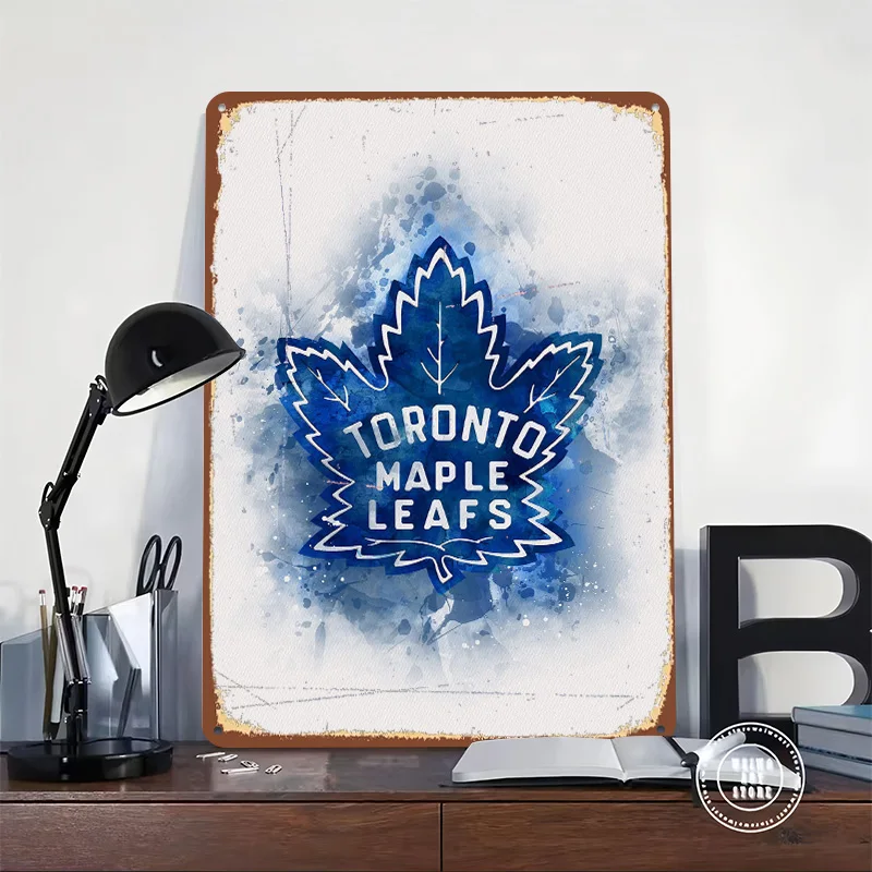 Toronto Maple Leafs Tin Plaque Poster Customized Wall Art Retro Vintage Metal Signs for Room Modern Home Decoration Ornaments