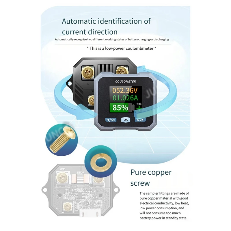 BL110F Coulometer Battery Meter DC10-100V 0-100A Waterproof Battery Meter And Voltmeter For Electric Quadricycle