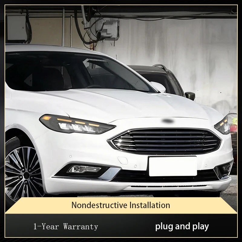 Headlight Styling FOR Ford Mondeo 2017-2021 Front Projector Lens DRL Head Lamp Full LED Bulbs Car Stuff Auto Mobile Accessory
