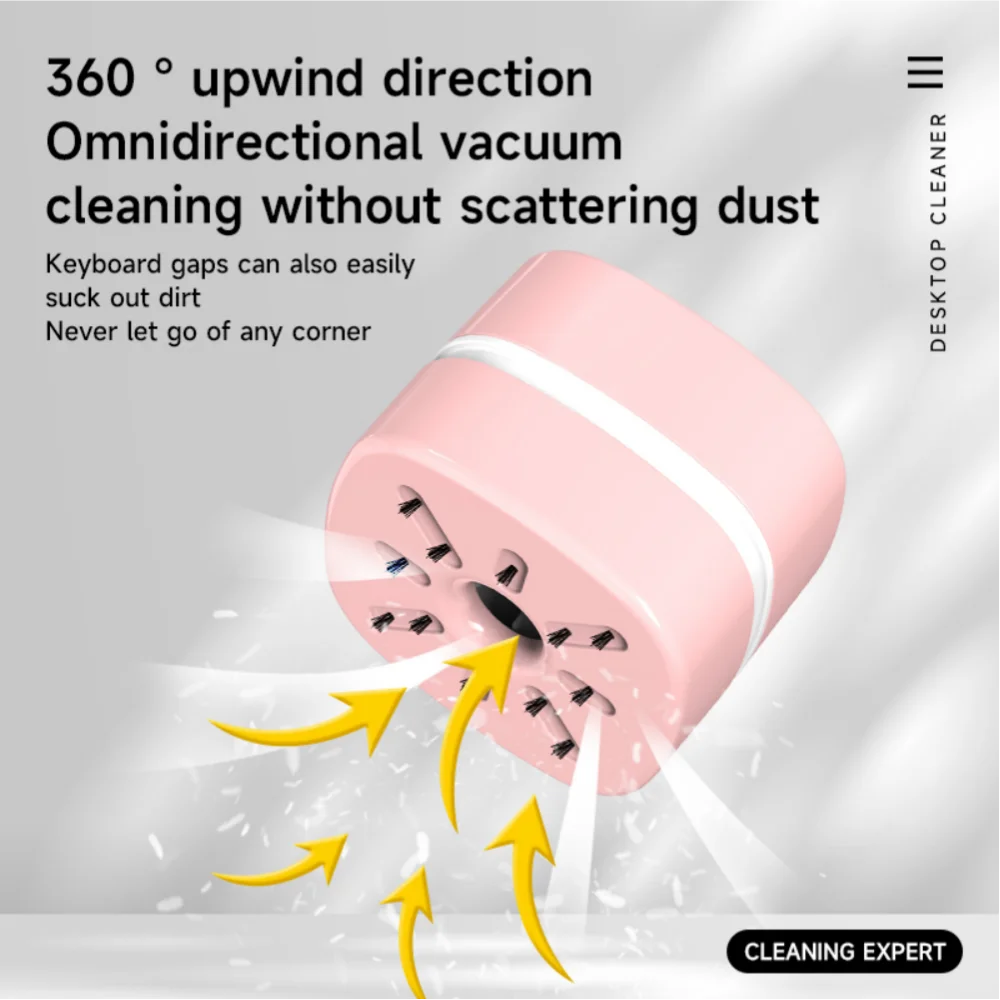 Desktop Vacuum Cleaner Wireless Handheld Mini Cleaner Keyboard Eraser Ash Electric Vacuum Cleaner Cross Border
