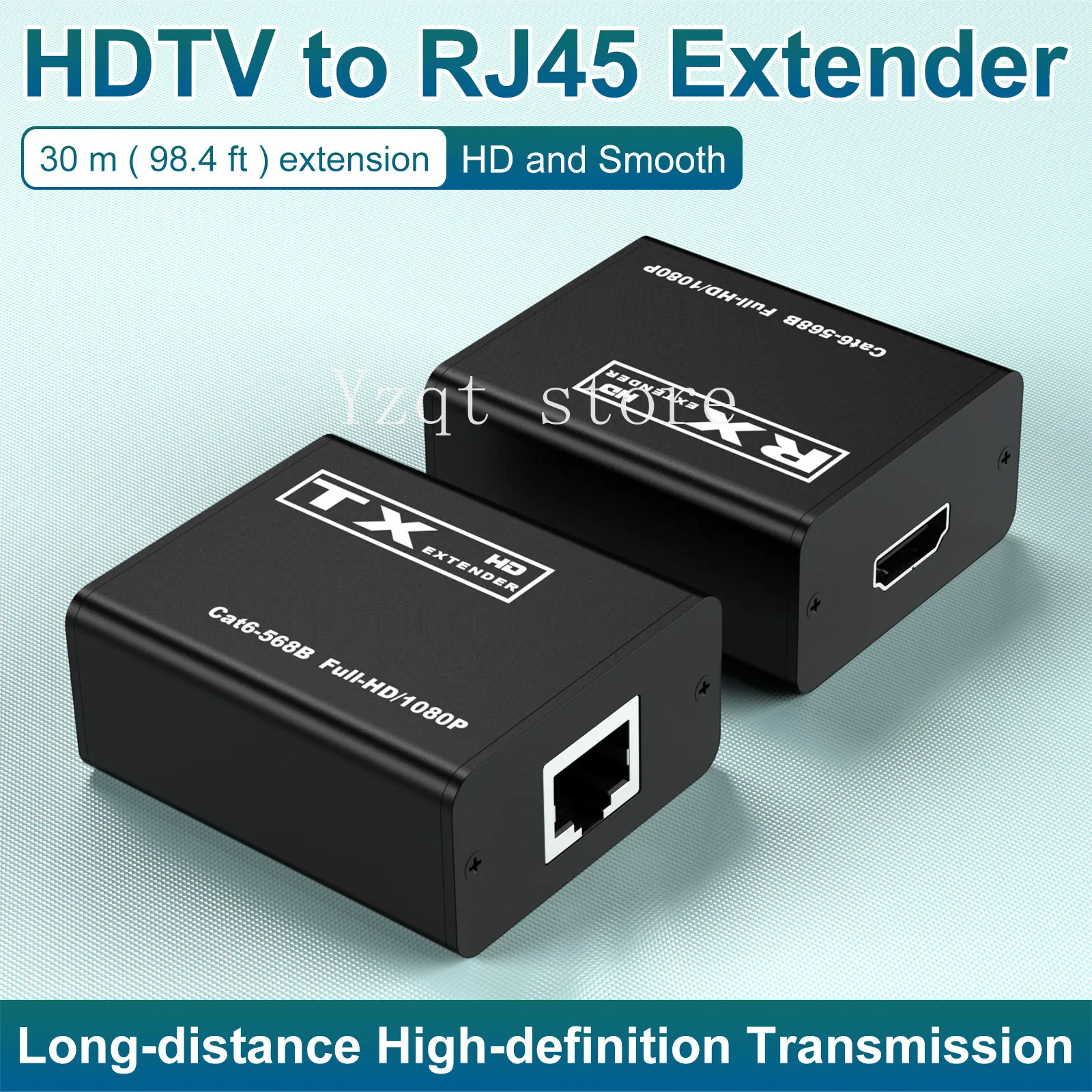 Passive HDMI cable extender 30 meters network port to rj45 high definition 1080P signal amplifier extender 4K
