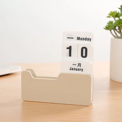 Creative Style PP Perpetual Calendar Vintage DIY Calendars Art Crafts Home Office School Desk Decoration Gifts