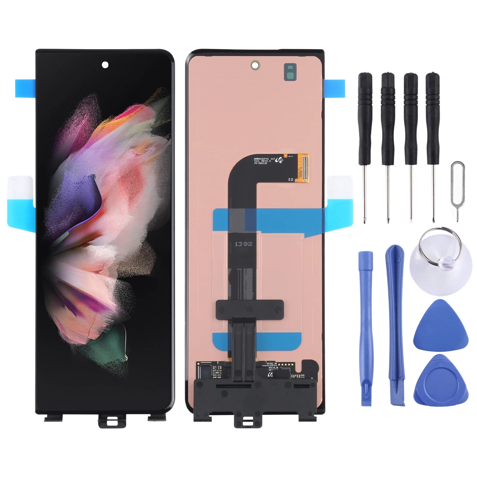 LCD Secondary Screen for Samsung Galaxy Z Fold2 5G SM-F916B Digitizer Full Assembly Display Phone LCD Screen Repair Replacement