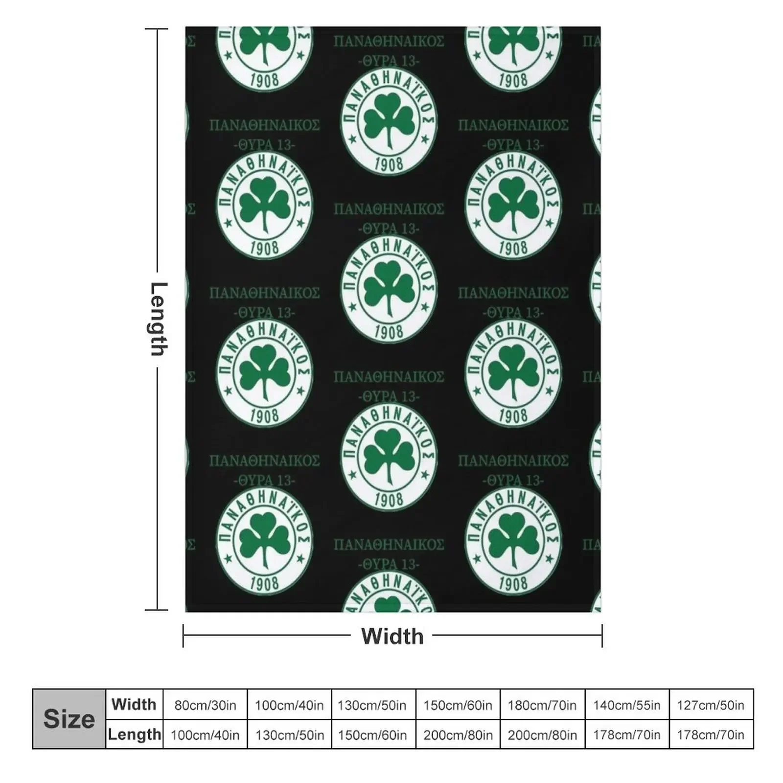 PANATHINAIKOS FC Throw Blanket Decorative Sofas Vintage for sofa Flannel Fabric Blankets