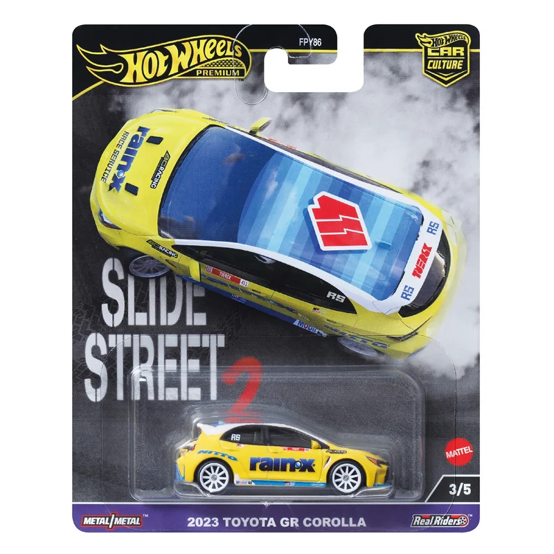 

Official Hot Wheels Premium Car Culture Slide Street 2 Toys Boys 1/64 Diecast 2023 Toyota GR Corolla Vehicles Models Gift