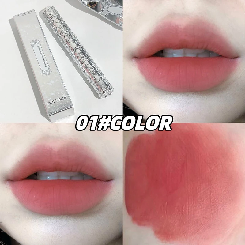 アートバリューマットヌードベルベットリキッドリップスティックロングラスティングリップグロスティントウォータープルーフリップマッドローズレッドリップステイン韓国コスメ