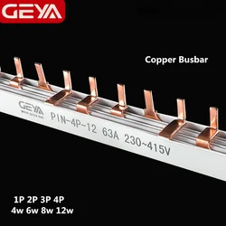 GEYA Copper Busbar for Distribution Box Circuit breaker PIN TYPE MCB Connector Busbar Connection FORK TYPE Busbar