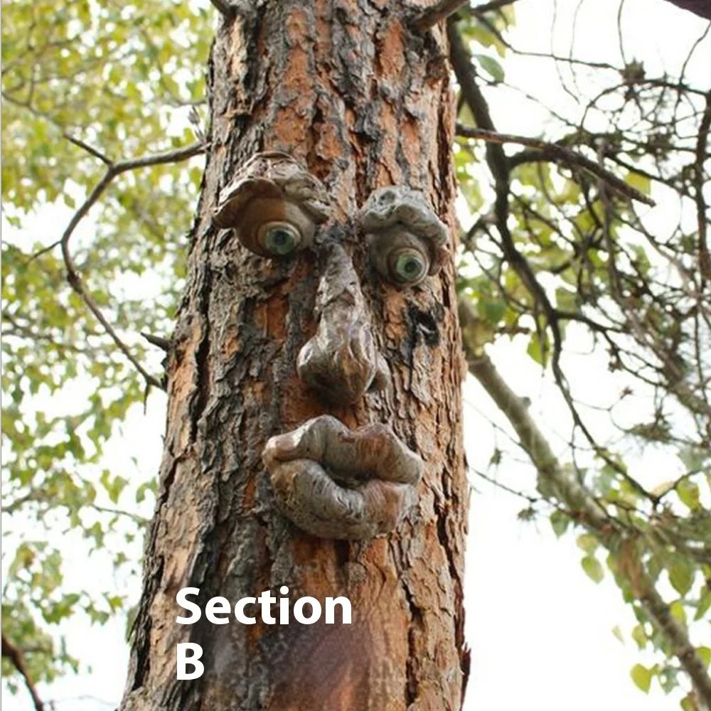 Old Man Tree Hugger Garden Peeker Yard Art Outdoor Tree Funny Old Man Face Sculpture Whimsical Tree Face Garden Decoration