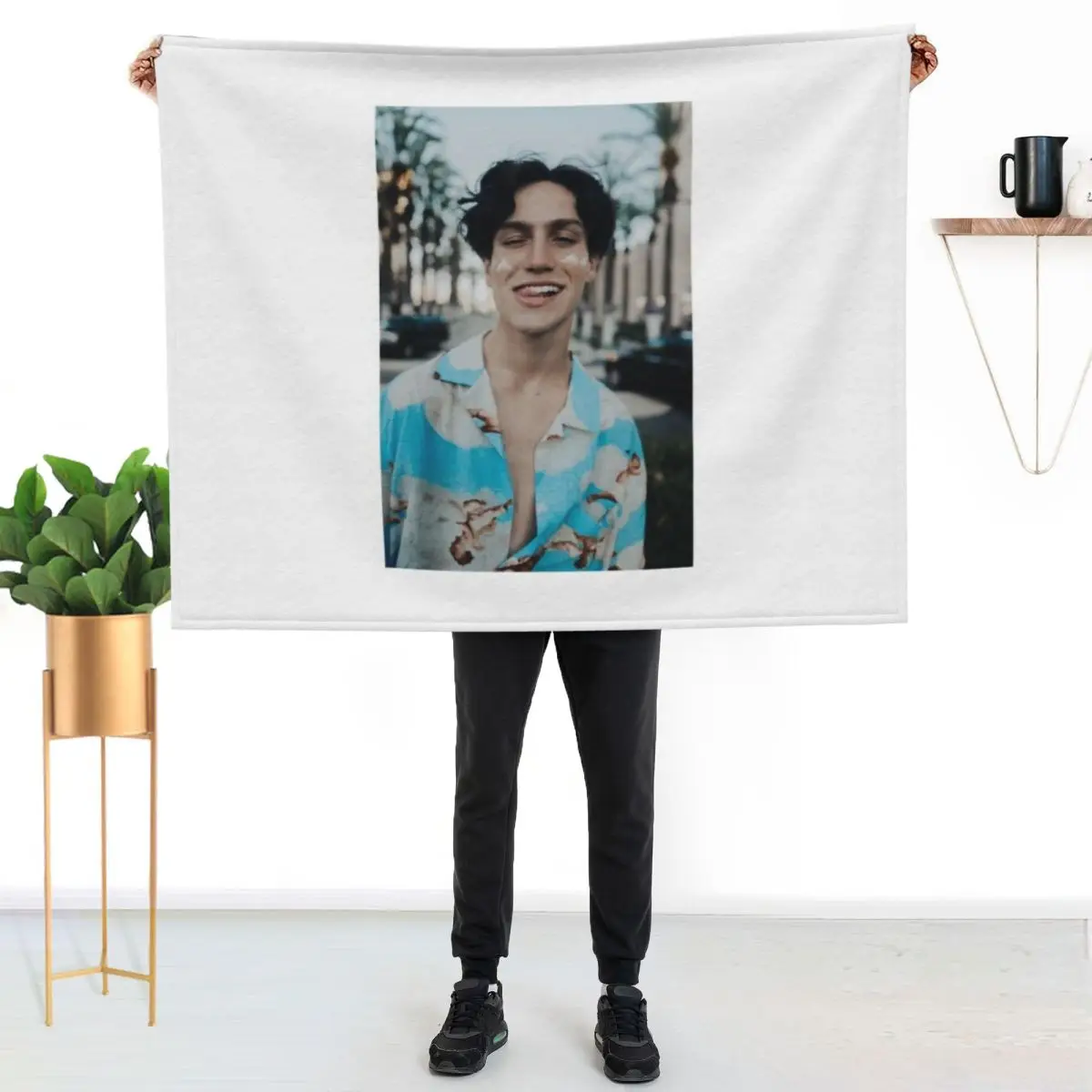 lil huddy Throw Blanket Men's Soft Warm Throw Blanket for Couch