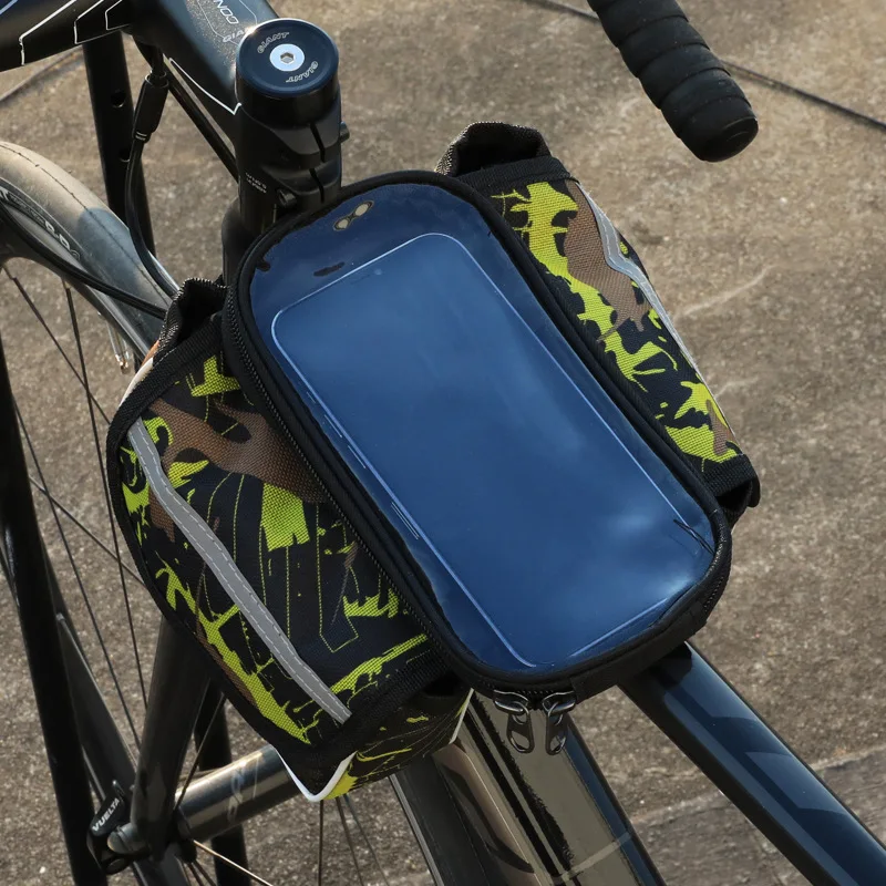 Bicycle Mobile Phone Touch Screen Bag Upper Tube Bag Front Beam Bag Mountain Bike Road Bike Equipment Riding Accessories