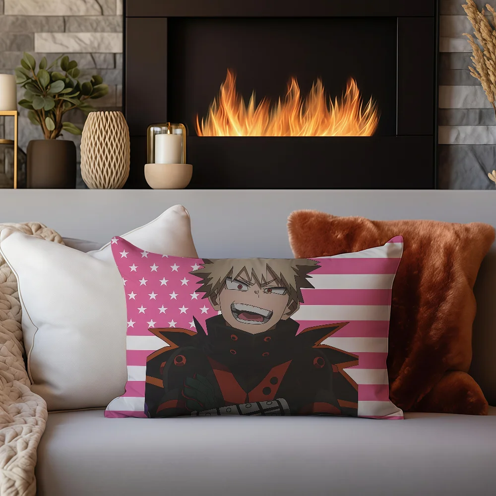 Katsuki Bakugo My Hero Academia cushion cover Sofa living Room Office Rectangle Pillow Home Coffee Shop Bedding Hit product