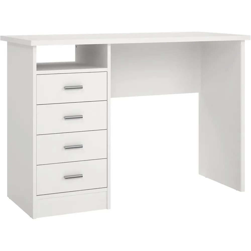 

ern White Oice Writing Desk with Storage, Compact and unctional Desk or Home or Oice