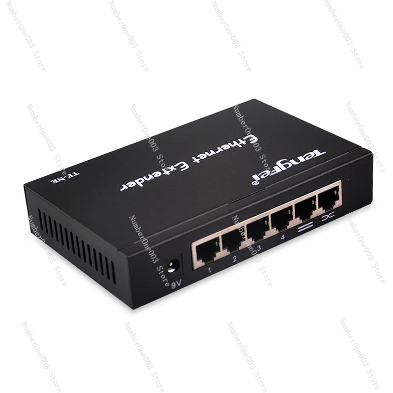 

4-Port Network Cable Extender 300- 600m Network Extender Signal Amplifier Lightning Protection