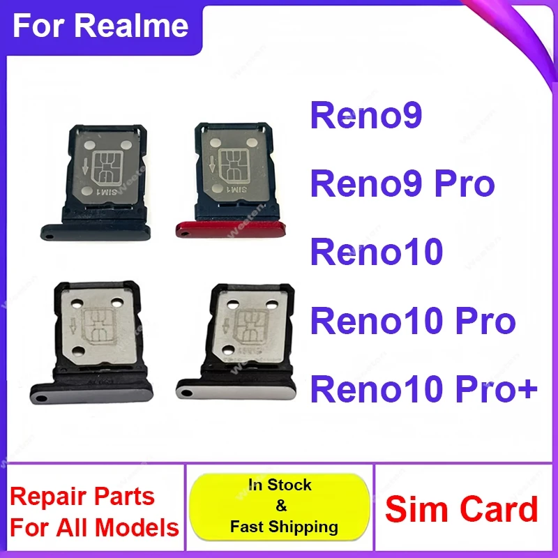 For OPPO Reno 9 10 10 Pro 10 Pro+ Plus 5G SIM Card Tray SIM Card Reader Holder SIM Slot Socket Parts