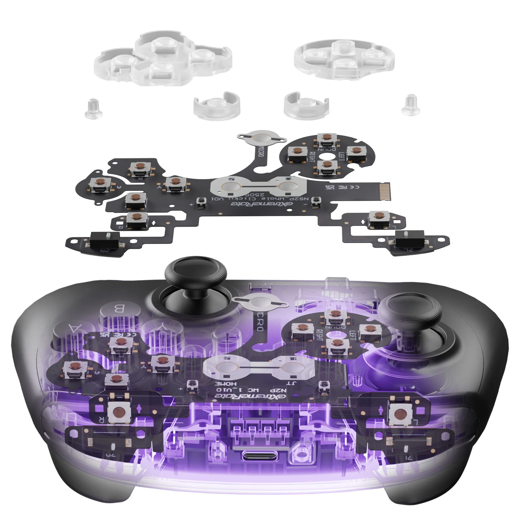 extremerate-ニンテンドースイッチ2プロコントローラー用クリックキット-フェイスボタン・ショルダーボタン-マウスクリックキット