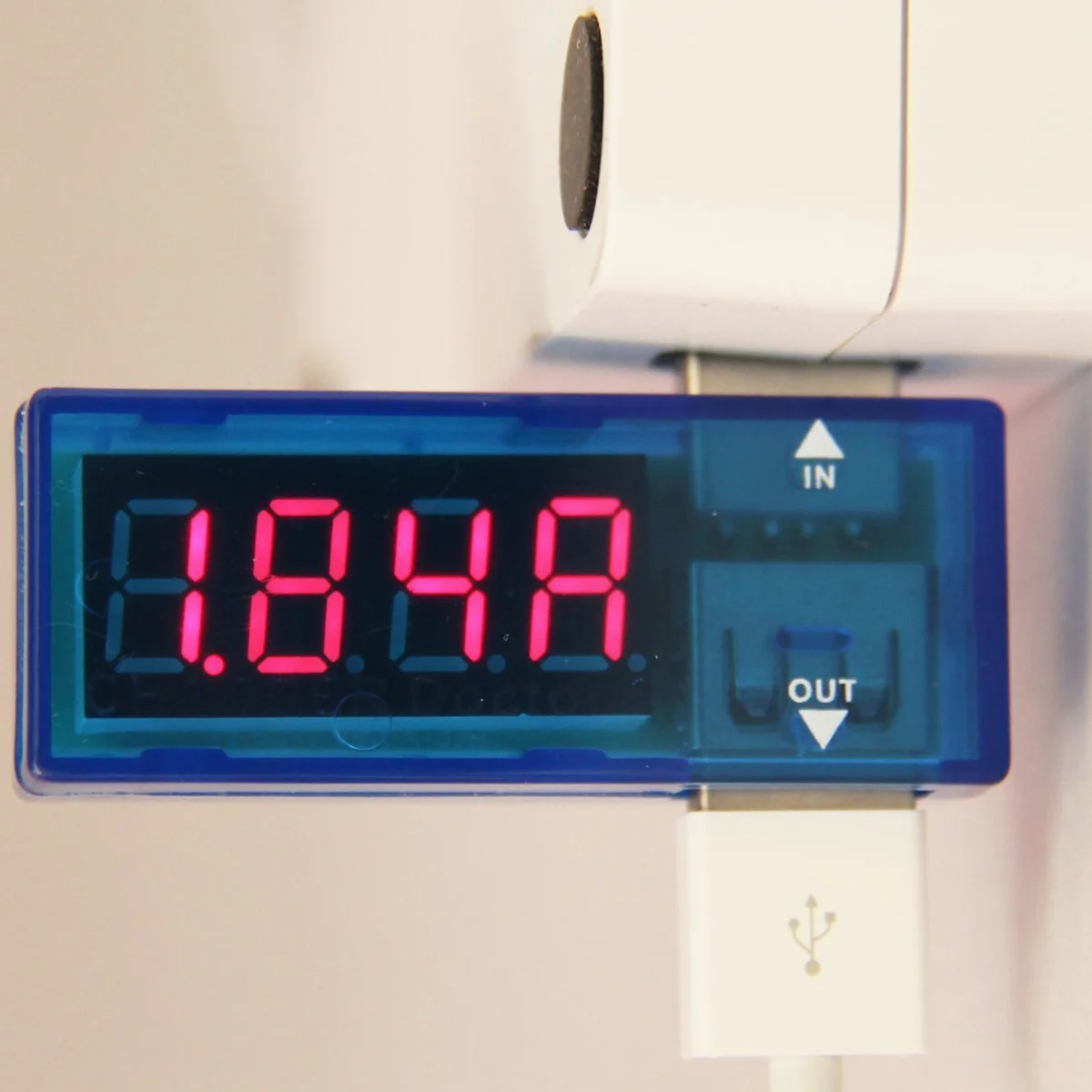 

1pcs Usb Voltage Portable Lightweight Digital Power Tester For Pc Solar Panel Blue Cover