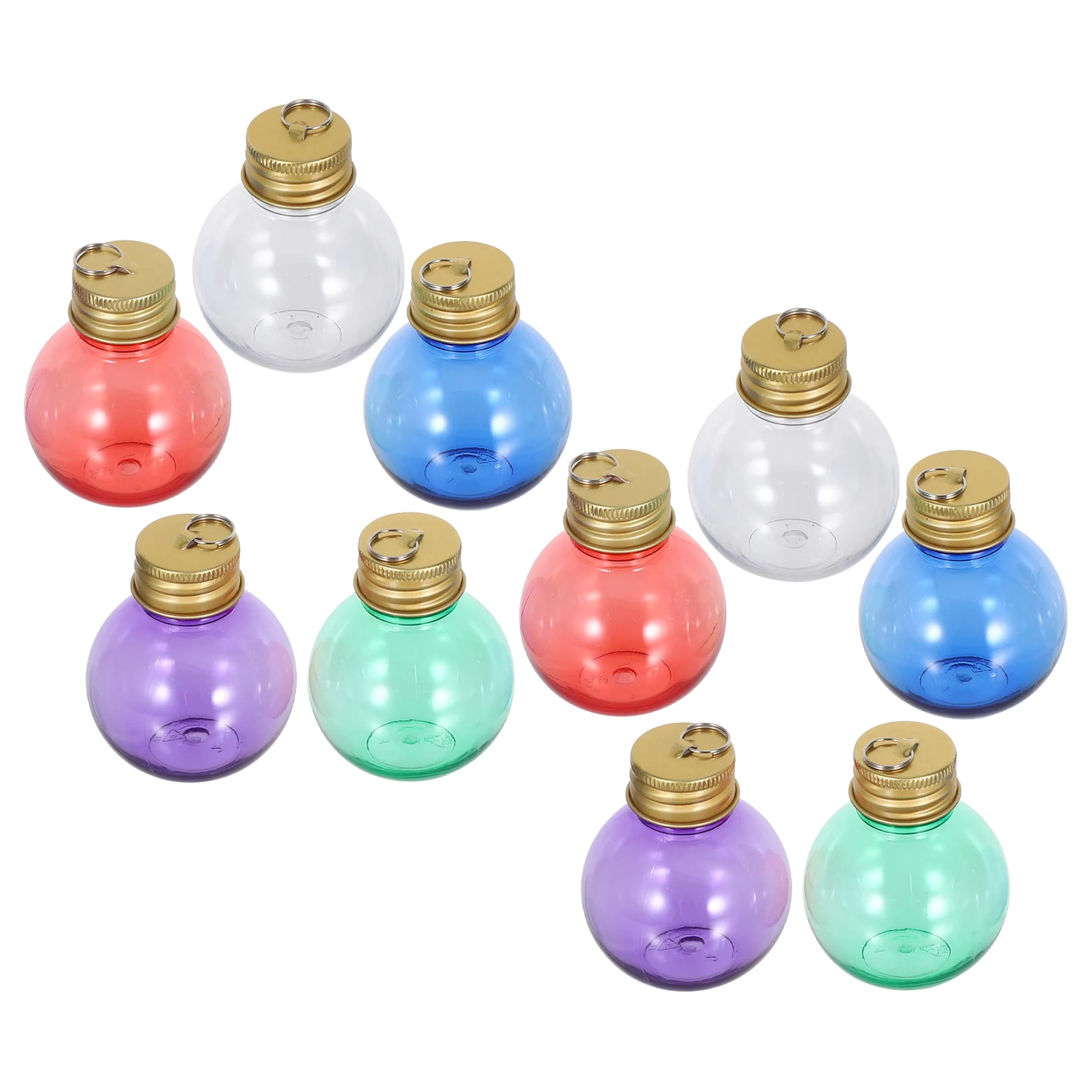 

10 Pcs Drink Bottle Candy Cookie Jars with Lids Airtight Decorations Plastic Decorative