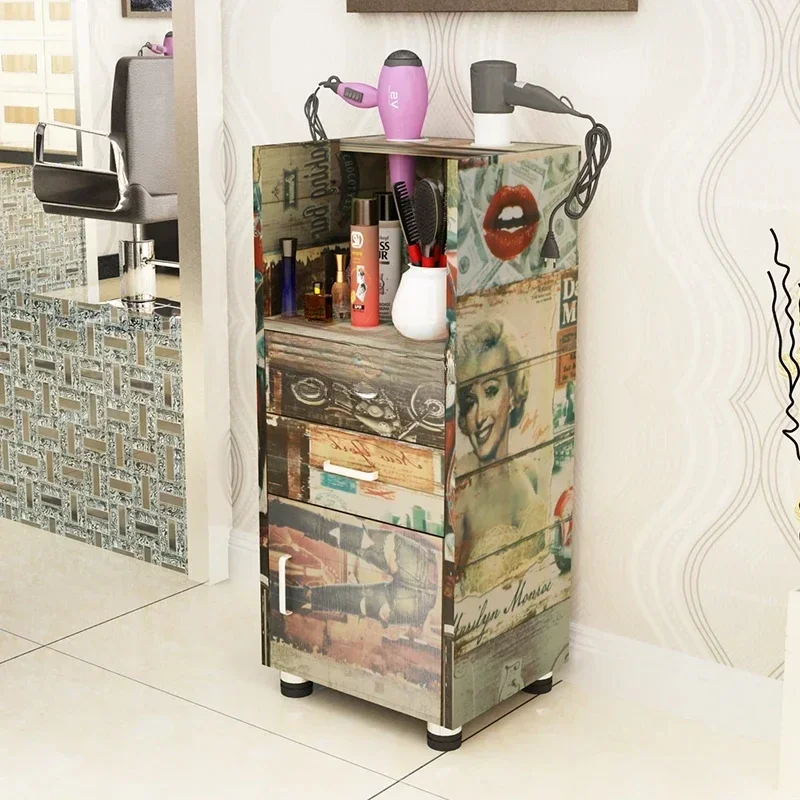 A  NewBarber cabinet, hair salon, tool cabinet, hairdressing mirror, display cabinet, drawer, storage, beauty salon.