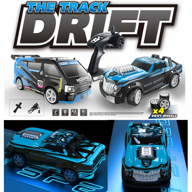 Rc 1 14 4Wd Drift Racing Remote Control Car Model With Replaceable Drifting Tires And Racing Tires 2 4Ghz For Hobby Enthusiasts