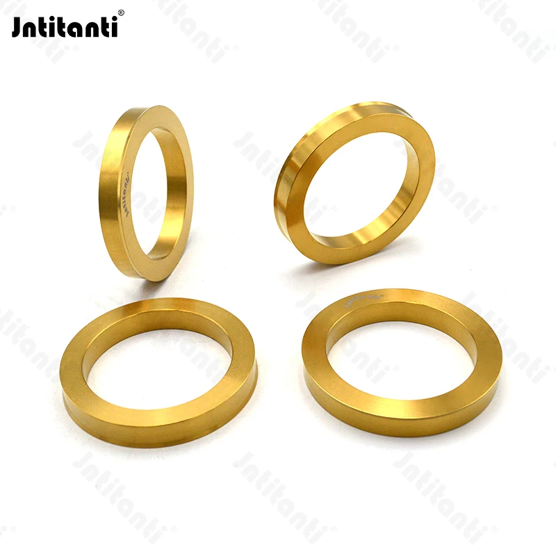 Jntitanti high Quality Gr.2 titanium Hub Centric Rings 4pcs Gr.2 titanium Wheel Spacer Center Rim Ring