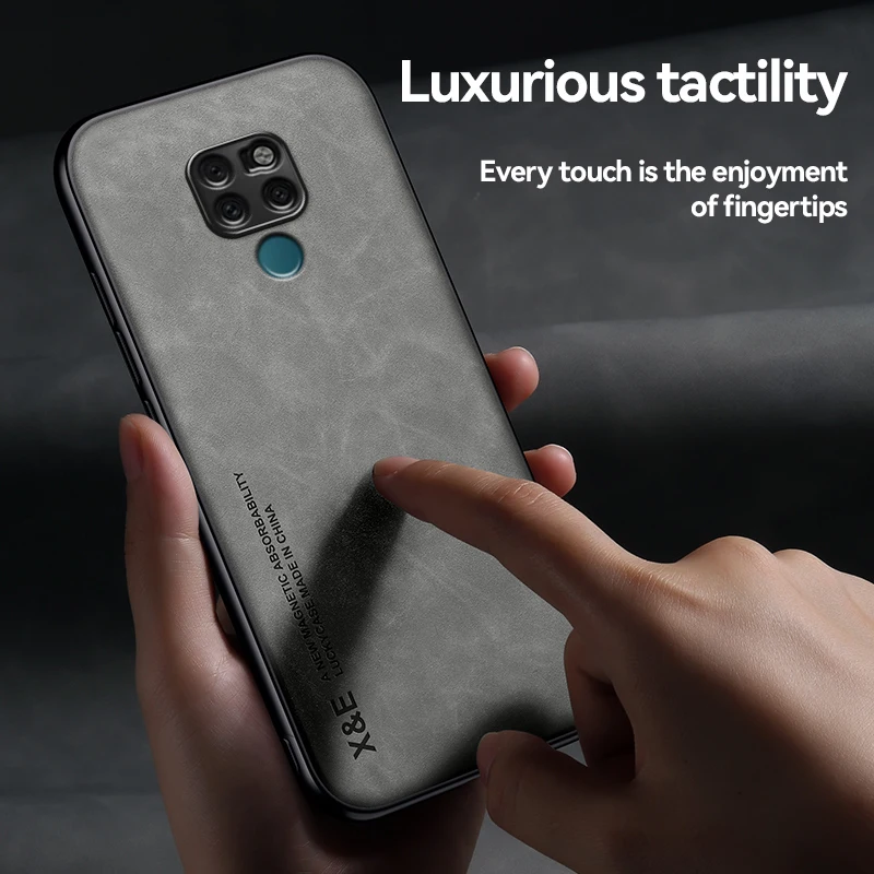 Sheepskin Leather Case For Huawei Mate 20X Mate 20 Pro Magnetic Shockproof Protective Case Phone Cover Silicone Soft Phone Shell