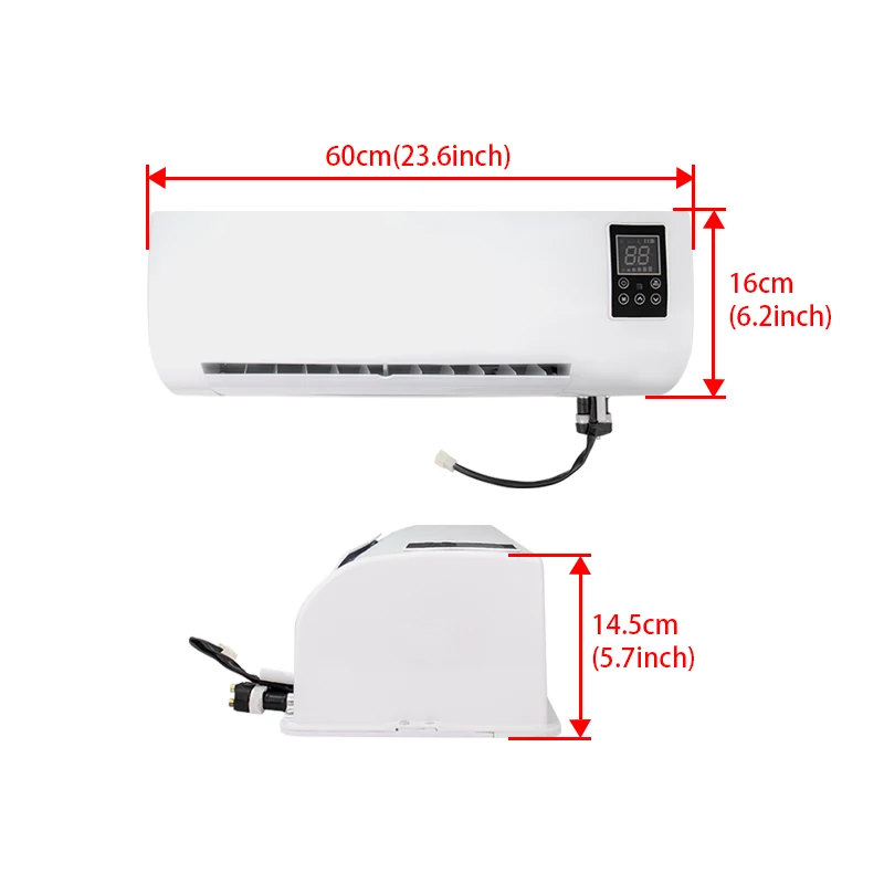 Universal  Auto A/C Intelligent Adjustment Refrigeration Hanging Evaporator Assembly Cooling 12V 24V for Bus Heavy Duty Truck