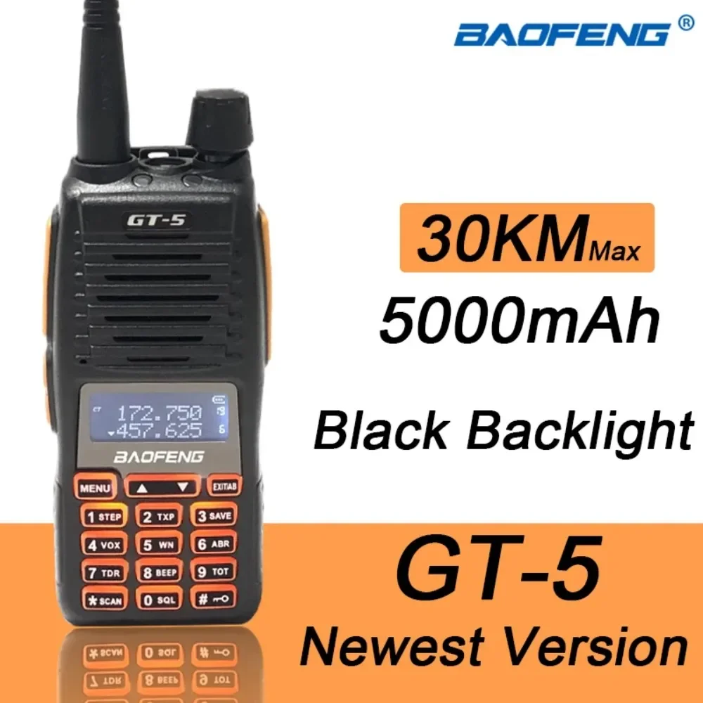 

2025 BF GT-5 Baofeng Walkie Talkie Long Range 10 KM Two Way Ham Radio Dual PTT hf Transceiver Portable Radios Upgrade New