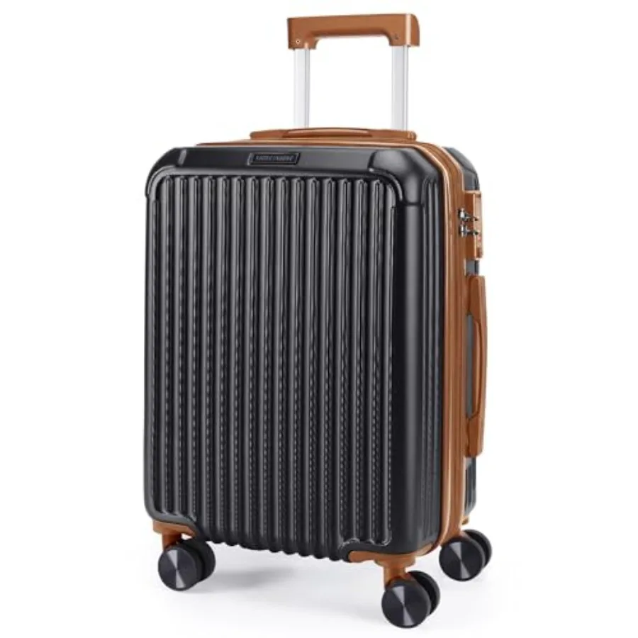 

Чемодан LIGHT FLIGHT Carry On Luggage 22x14x9, одобренный авиакомпаниями, прочный, с жестким корпусом, на колесах, расширяемый, с жесткой оболочкой.